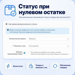 Статус при нулевом остатке Статус при нулевом остатке